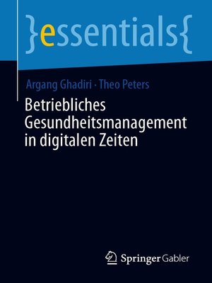 cover image of Betriebliches Gesundheitsmanagement in digitalen Zeiten